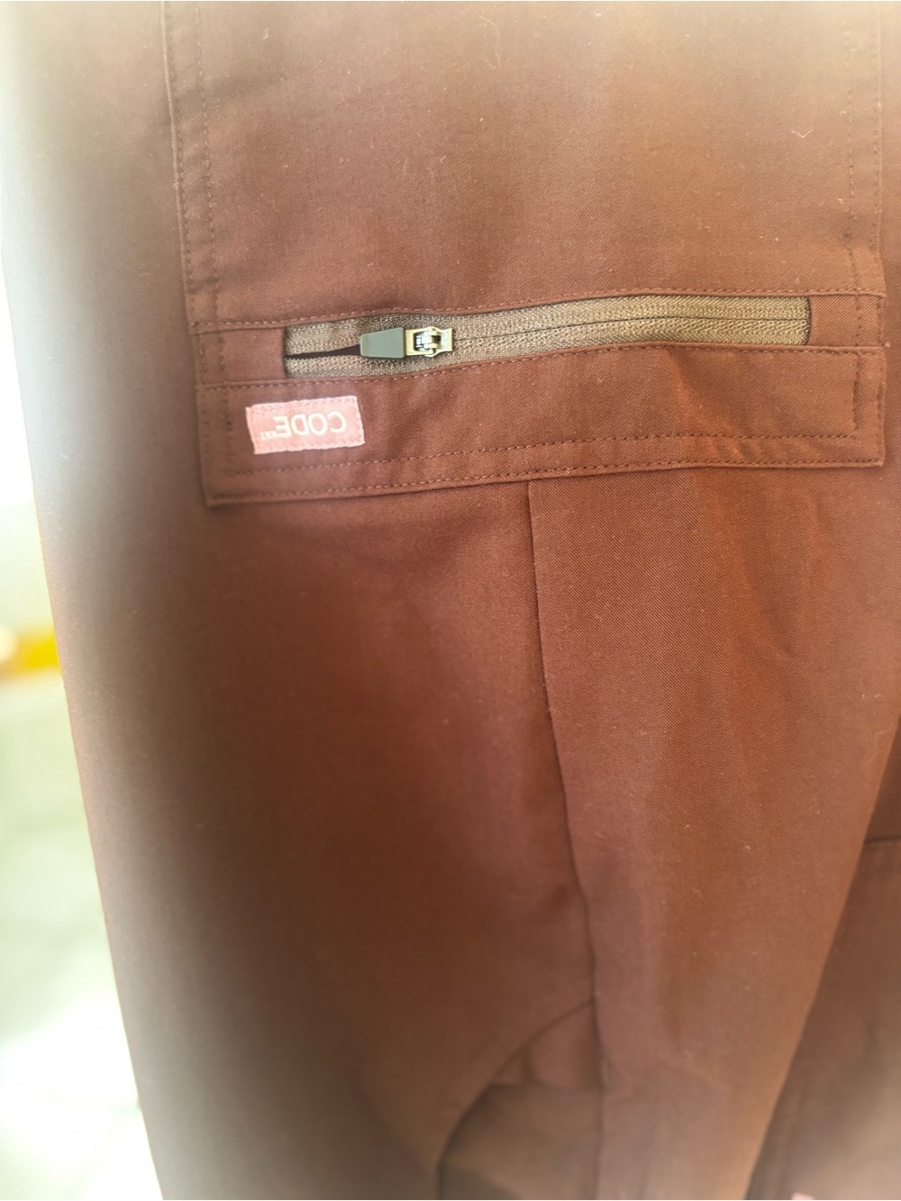 Brown Women's Cargo Pants with Zip Pocket